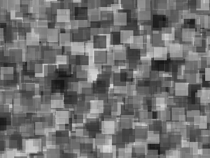 Black and white squares in a chaotic pattern