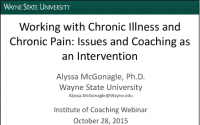 Working with Chronic Illness and Chronic Pain